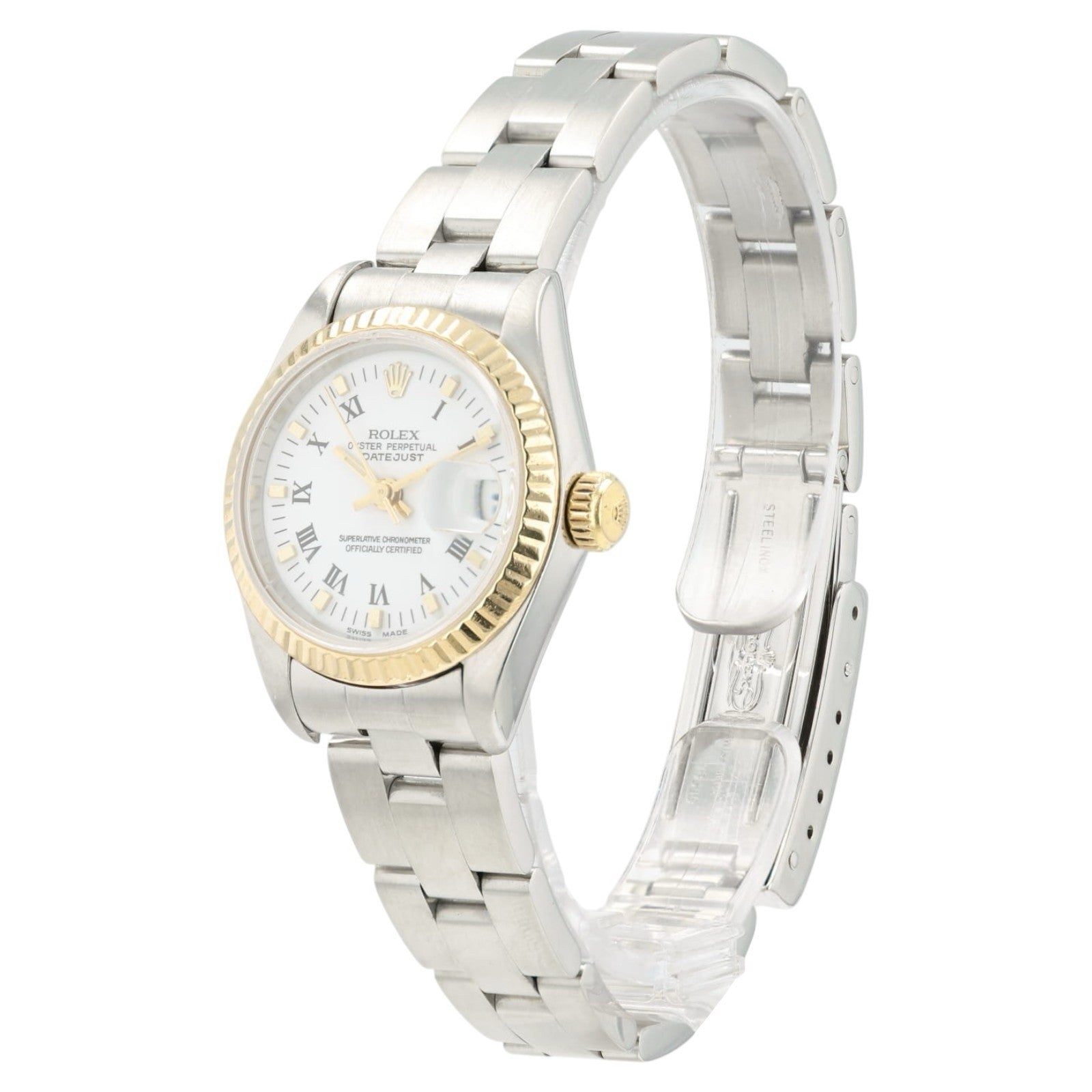 Rolex Lady-Datejust White Dial 18k Yellow Gold & Steel 26mm Automatic 69173