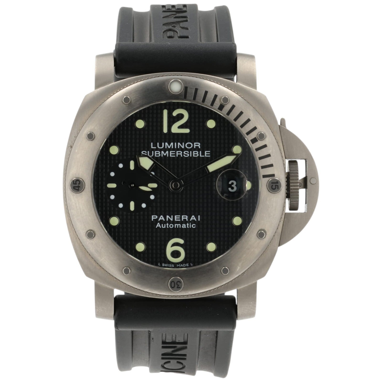 Panerai Luminor Submersible Black Dial Titanium 44mm Automatic Mens PAM00025