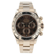 Rolex Daytona 18k Rose Gold Chocolate Dial 40mm Automatic Mens Watch 116505
