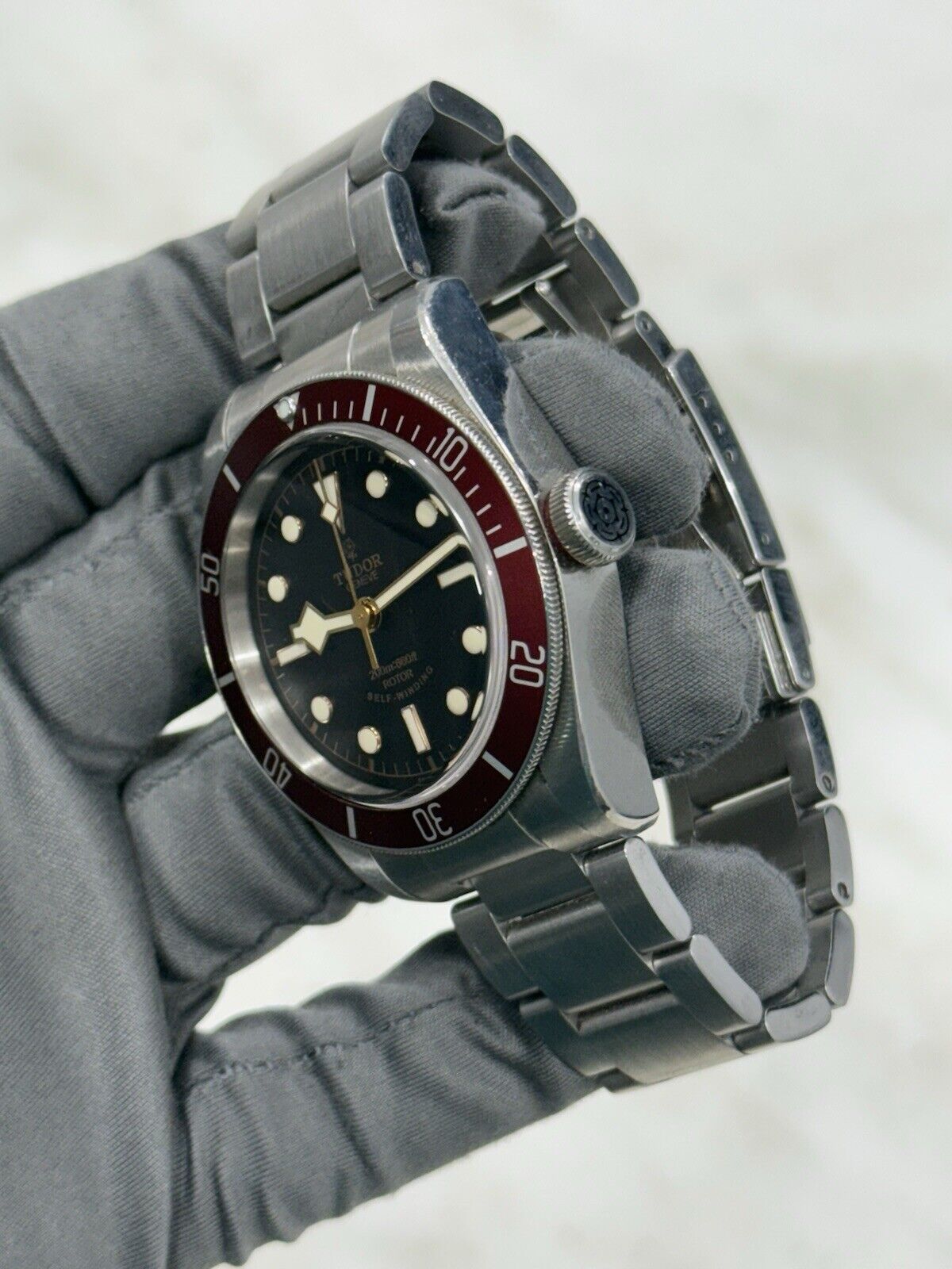 Tudor Black Bay Smiley Stainless Steel Red 41mm Automatic Watch 79220R - B/P