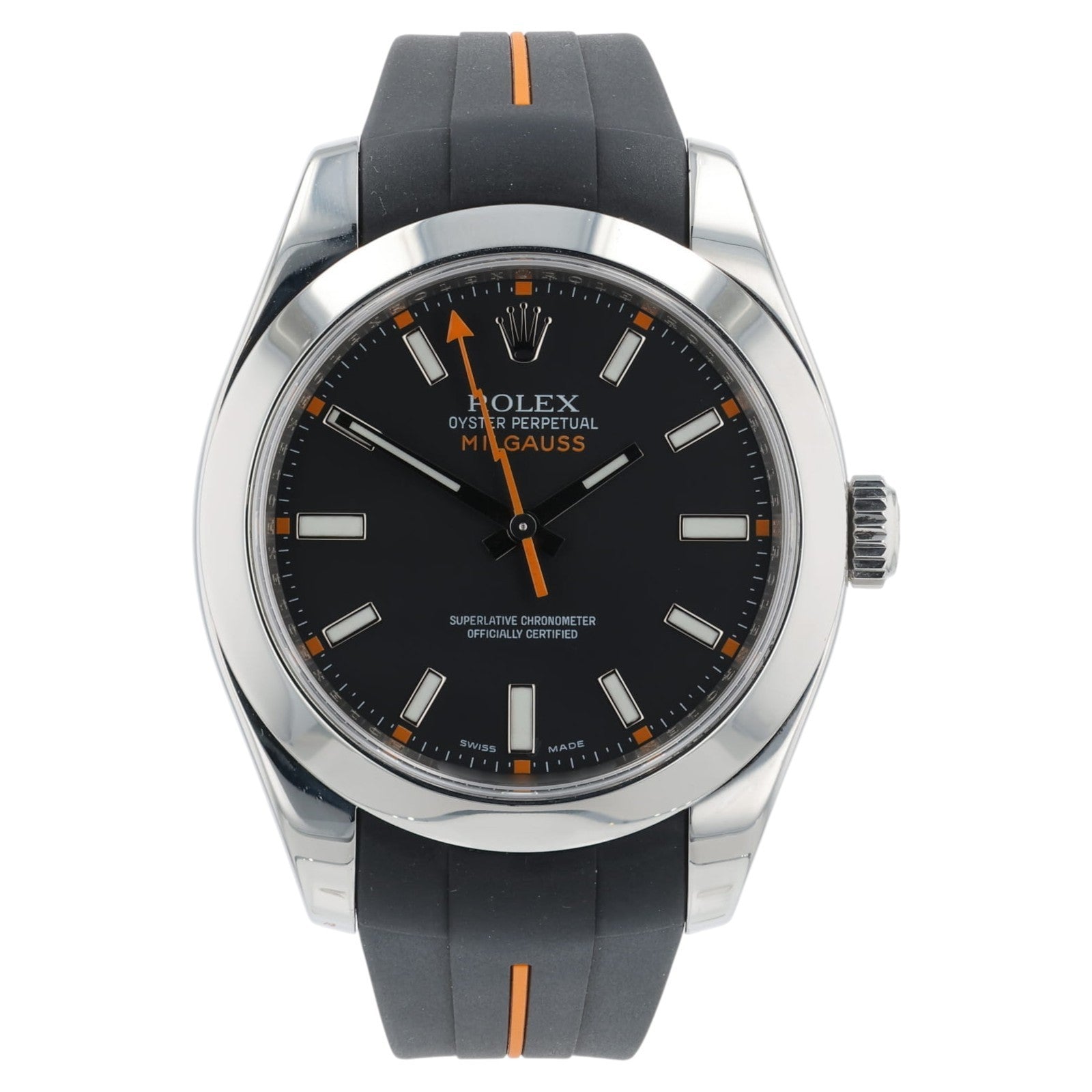 Rolex Milgauss Black Dial Stainless Steel 40MM Automatic Men's Watch 116400