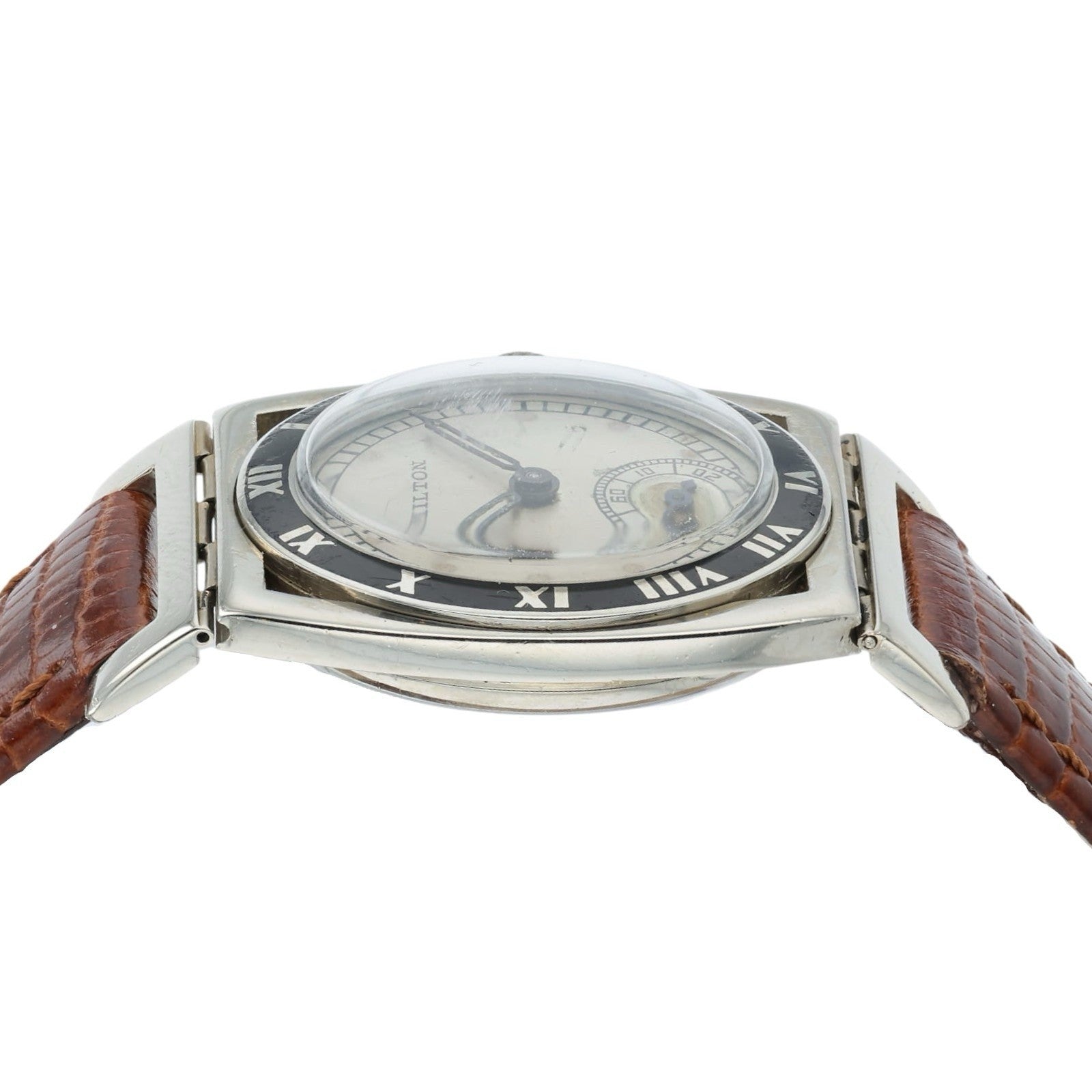 Hamilton Piping Rock Silver Dial 14k White Gold 29x43mm Manual Wind Men’s Watch
