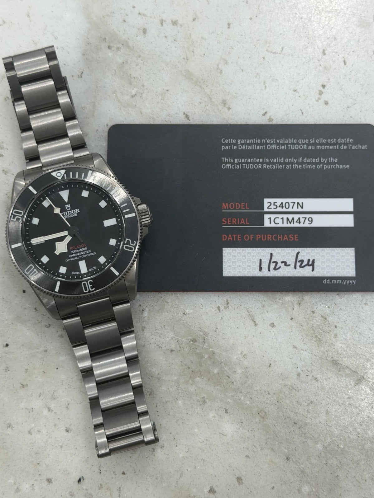 2024 Tudor Pelagos 39mm Titanium Automatic Black Mens Watch 25407N