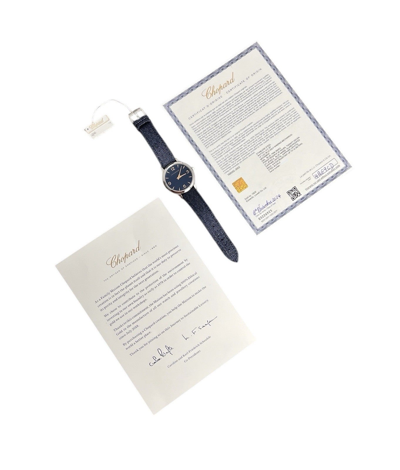 Chopard L.U.C Stainless Steel Blue Dial 40mm Automatic Men’s Watch 168592-3002
