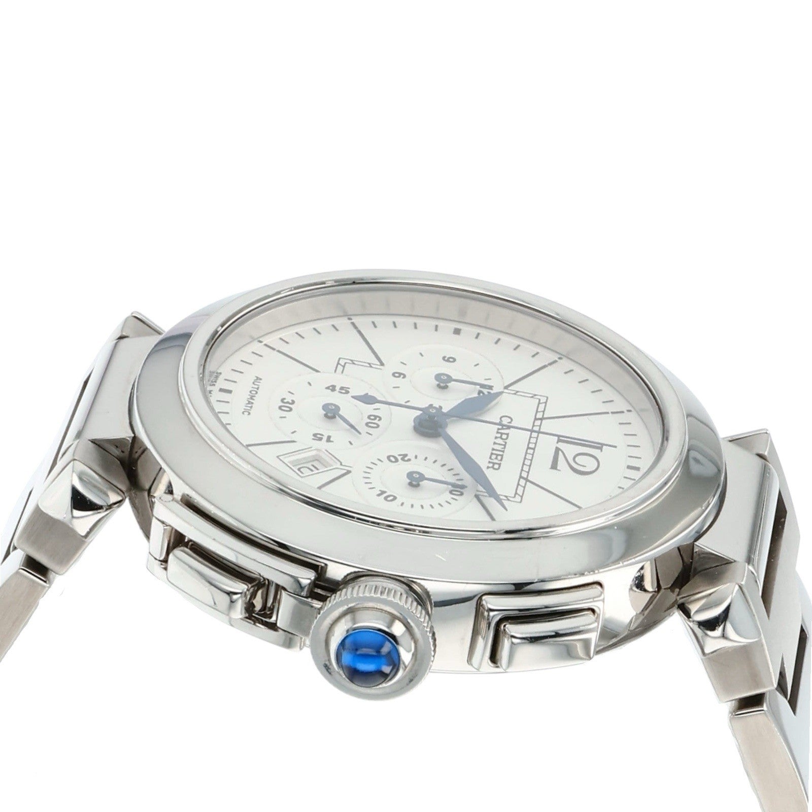Cartier Pasha Chronograph White Dial Stainless 42mm Automatic Men’s W31085M7