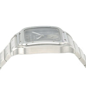 Cartier Santos Dual Time Gray Dial Steel 40.2mm Automatic Mens Watch WSSA0076