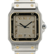 Cartier Santos Galbee Anthracite Dial Gold & Steel 29mm Quartz Men’s Watch 1566