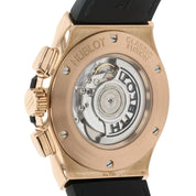Hublot Classic Fusion 18k Rose Gold Black Dial 45mm Auto Mens 525.OX.0180.LR