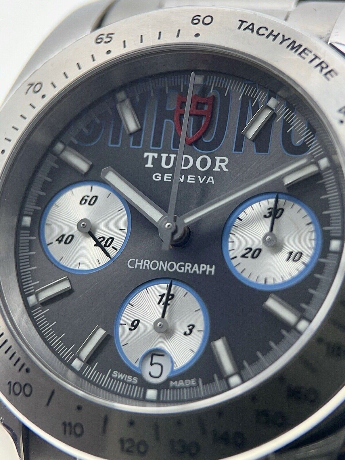 Tudor Sport Chronograph Steel 41mm Gray Dial Automatic Men’s Watch 20300 - B/P