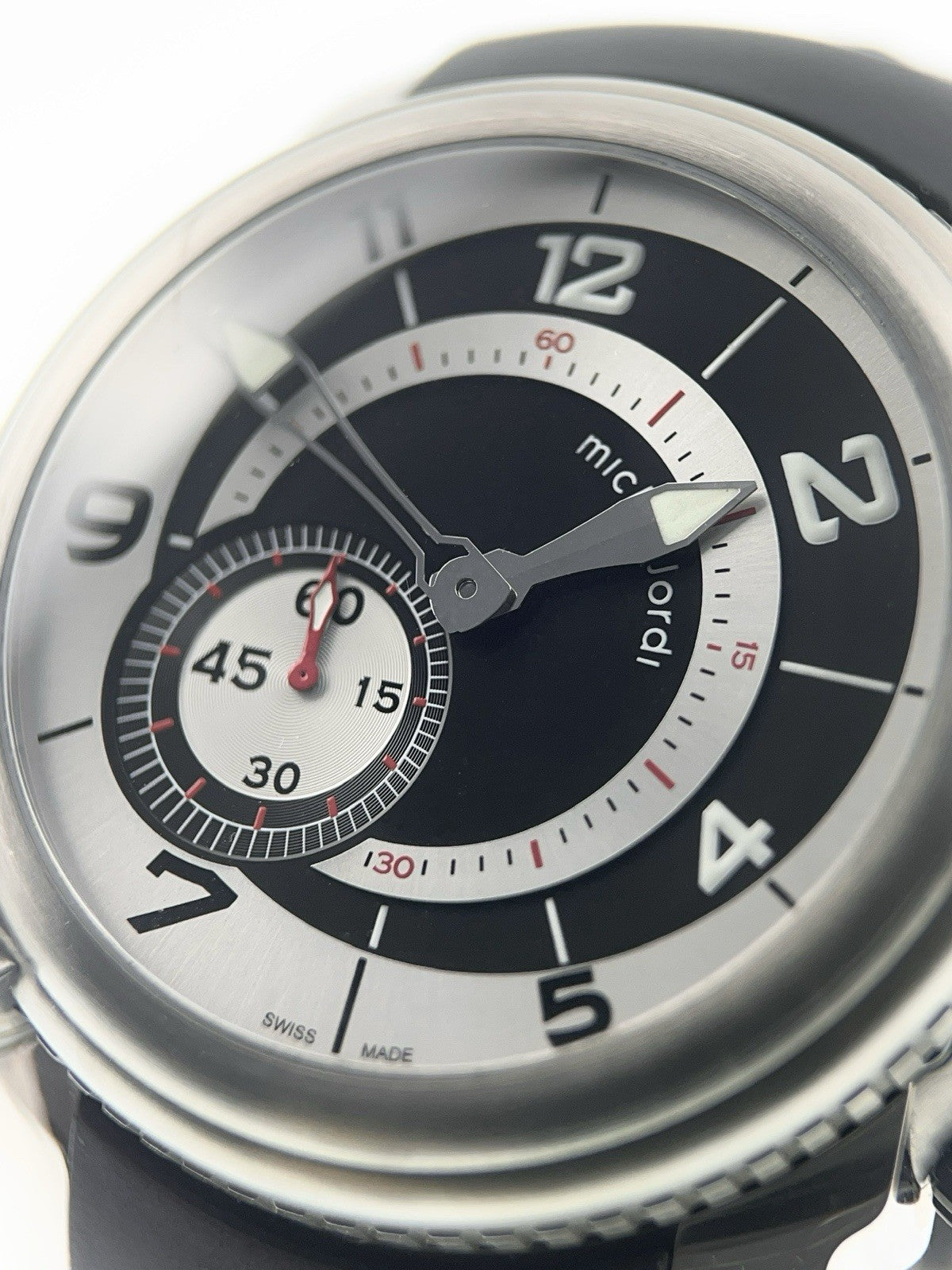 Michel Jordi Twins Titan Titanium Black Dial 48mm Auto Men’s Watch - Full Set