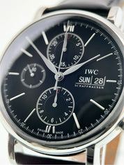 IWC Portofino Chronograph Steel Black Dial 42mm Automatic Watch IW391008