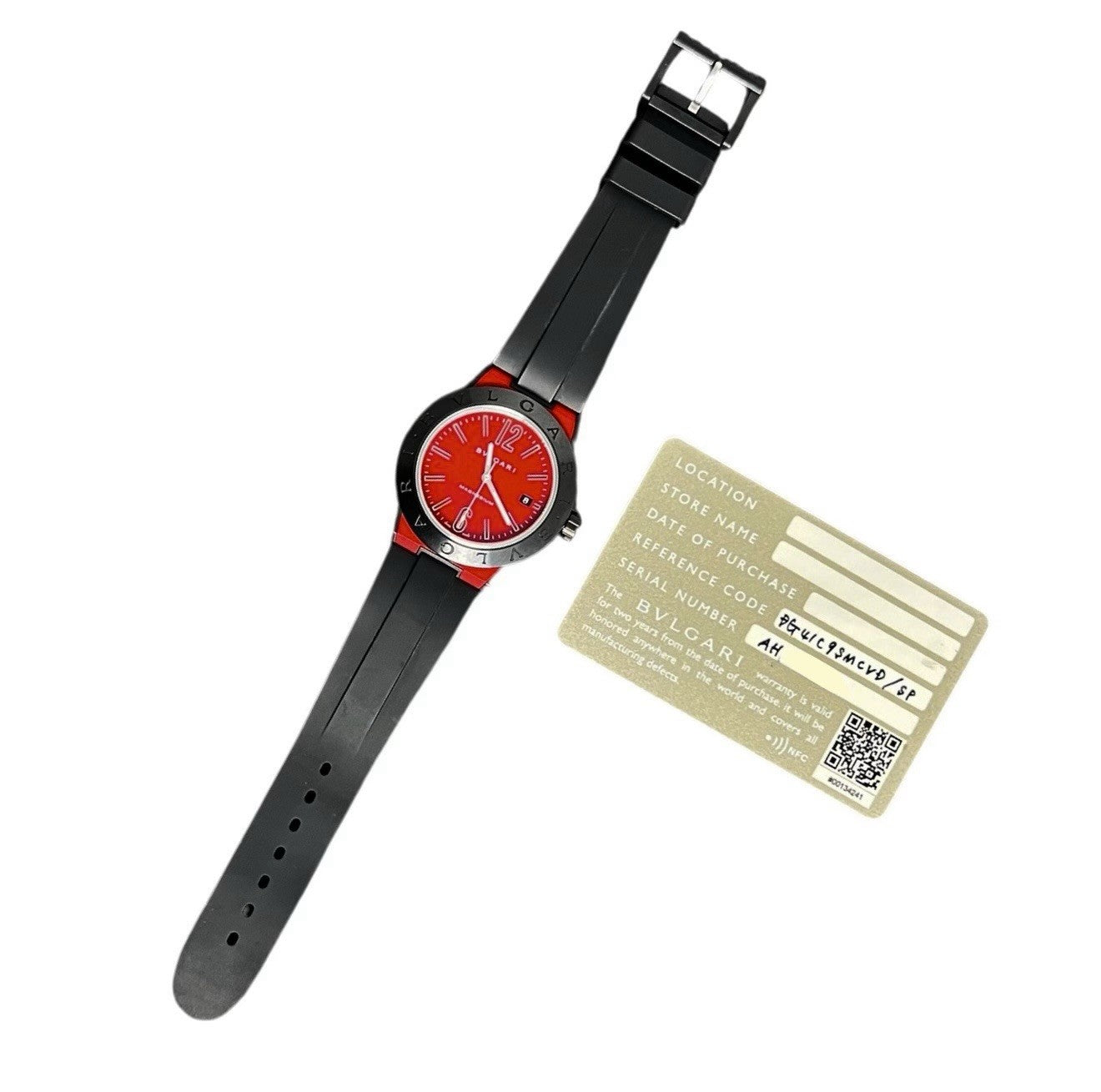 Bvlgari Diagono Magnesium Red Dial Steel 41mm Automatic Men’s Watch DG 41 SMC