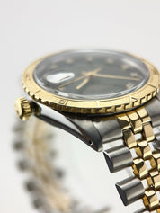 Rolex Datejust Thunderbird Turn-O-Graph Mens 2Tone 18k Gold & Steel Silver 16253