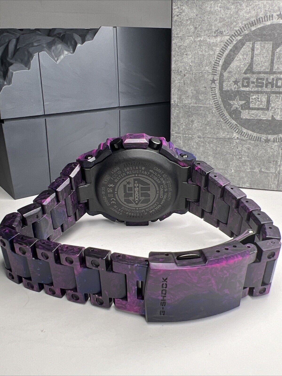 G-Shock Carbon Radio Bluetooth WR Solar Purple Pink Watch GCW-B5000UN-6 +++