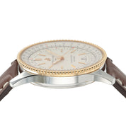 Breitling Navitimer Silver Dial 18k Rose Gold 41mm Automatic Mens Watch U17326