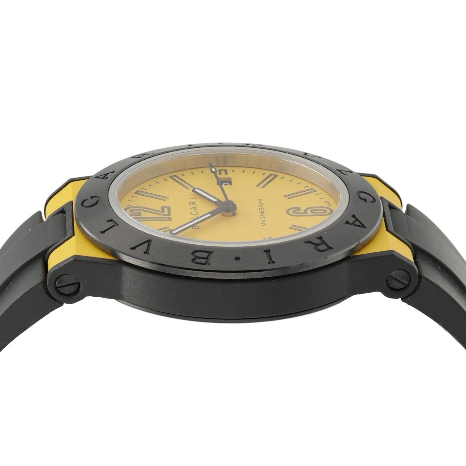 Bvlgari Diagono Magnesium Yellow Dial Steel 41mm Automatic Men’s Watch DG 41 SMC