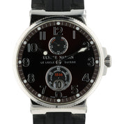 Ulysse Nardin Maxi Mairine Burgundy Dial Steel 41mm Automatic Mens Watch 263-66