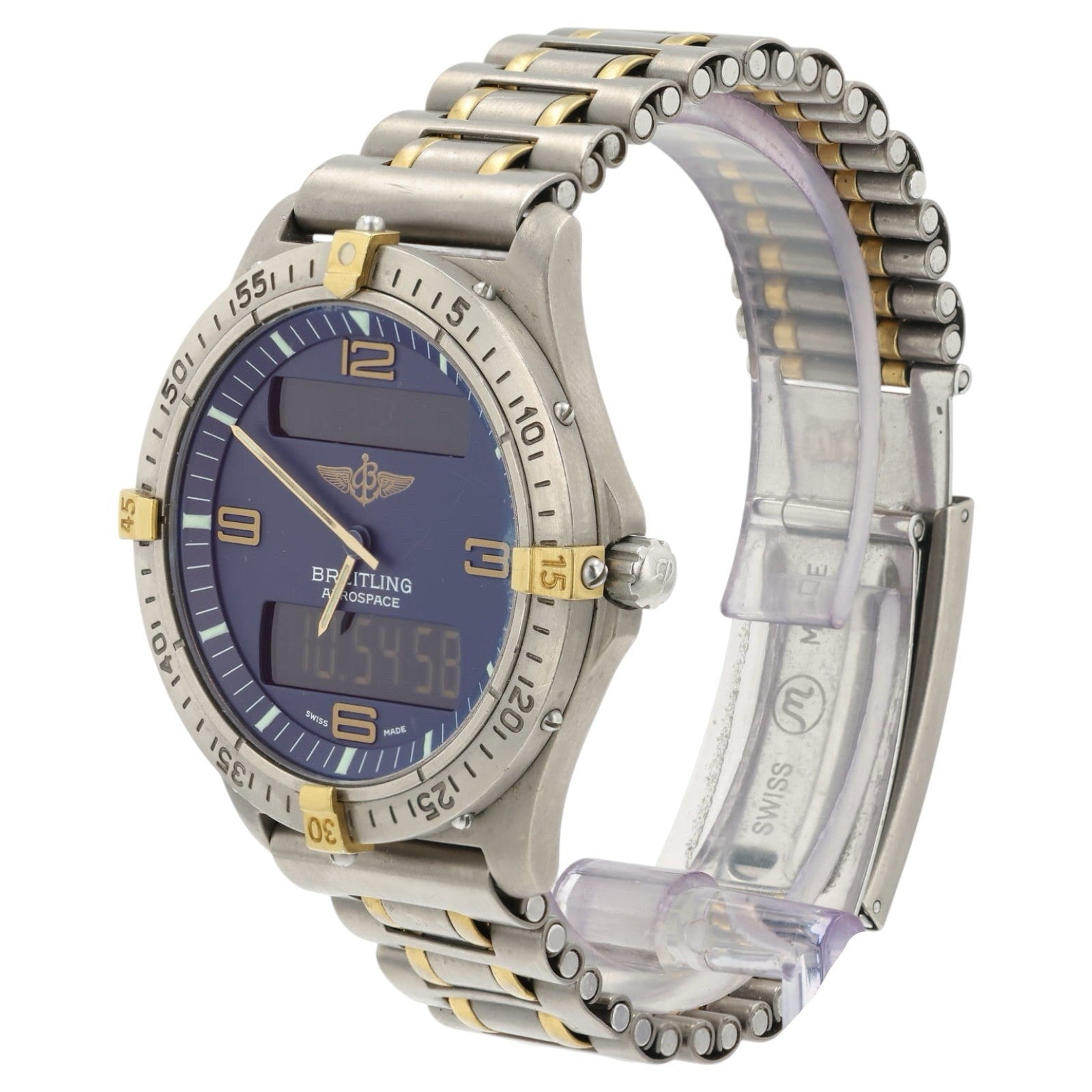 Breitling Aerospace Titanium Two-Tone Quartz 40mm Blue Dial Ref. F56062