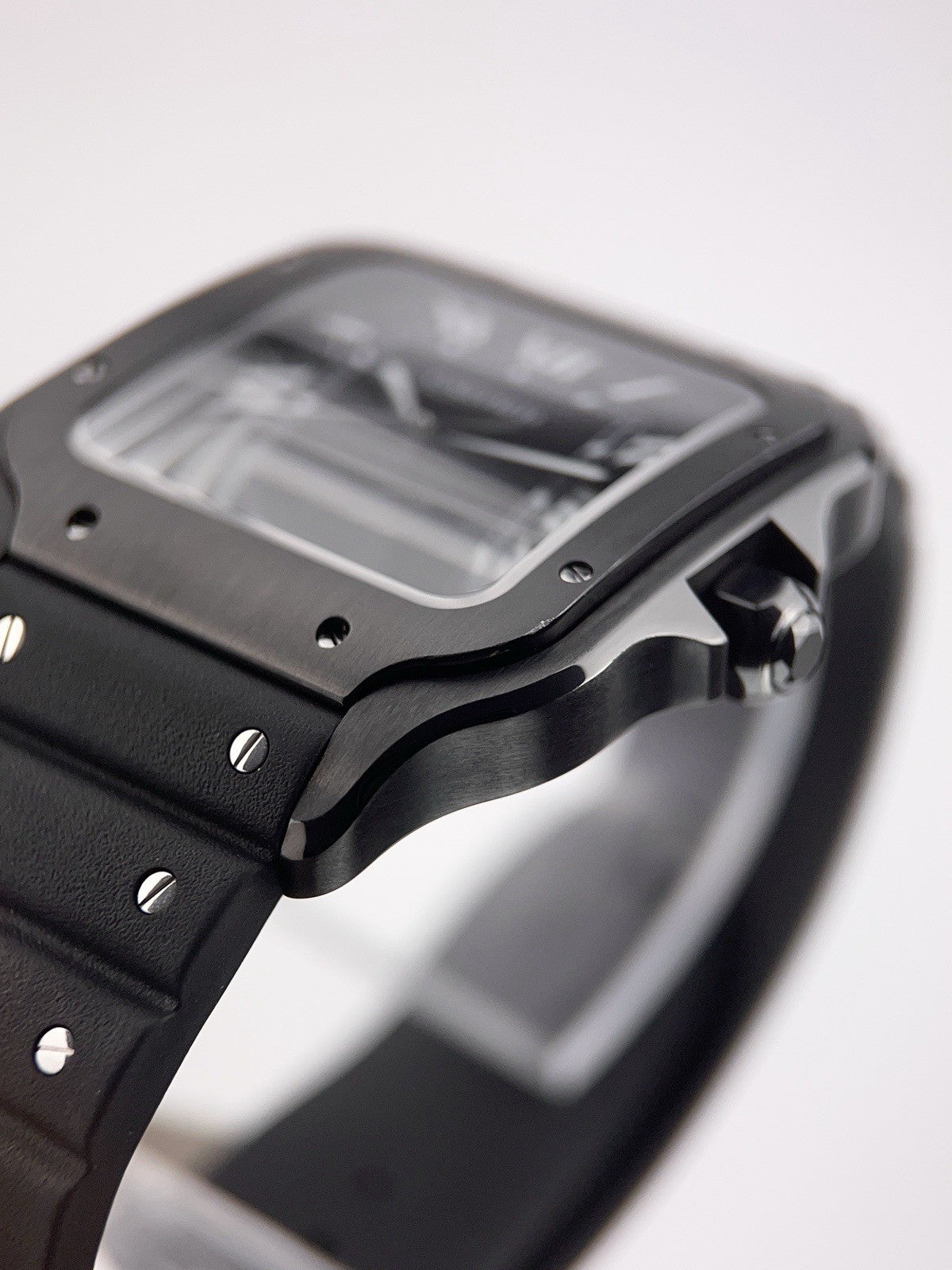 Cartier Santos Stainless Steel Black Dial 39.8 Automatic Mens Watch WSSA0039