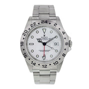 Rolex Explorer II Steel White Dial 40mm Automatic Men’s Watch 16570 W/ Papers