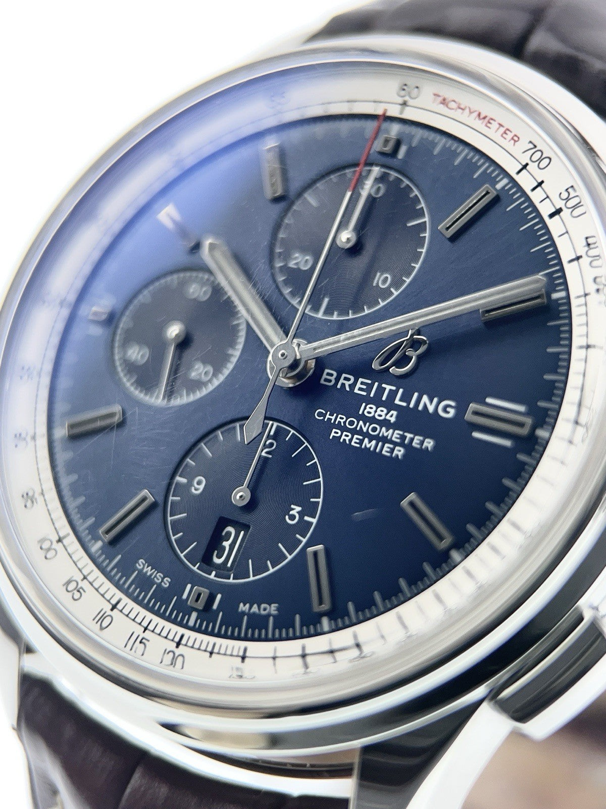 Breitling Premier Stainless Steel Blue Dial 42mm Automatic Men's Watch A13315