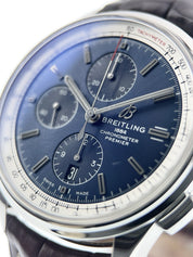 Breitling Premier Stainless Steel Blue Dial 42mm Automatic Men's Watch A13315