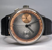 Studio Underdog Salmon Monopusher Chronograph 38.5mm Steel Watch w/ Box & Papers