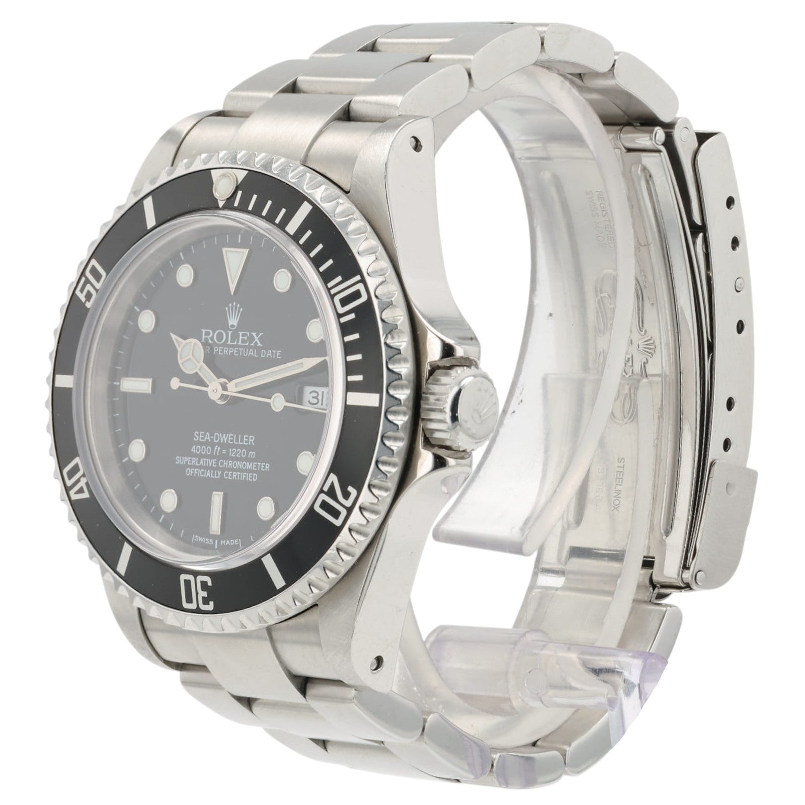 Rolex Sea-Dweller Black Dial Stainless Steel 40mm Automatic Mens Watch 16600