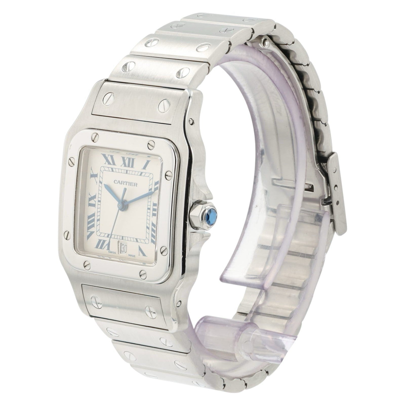 Cartier Santos Galbee Silver Dial Stainless Steel 29x41mm Quartz Unisex 1564