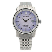 Seiko King Stainless Steel Purple Dial 38mm Automatic Men’s Watch SDKA015