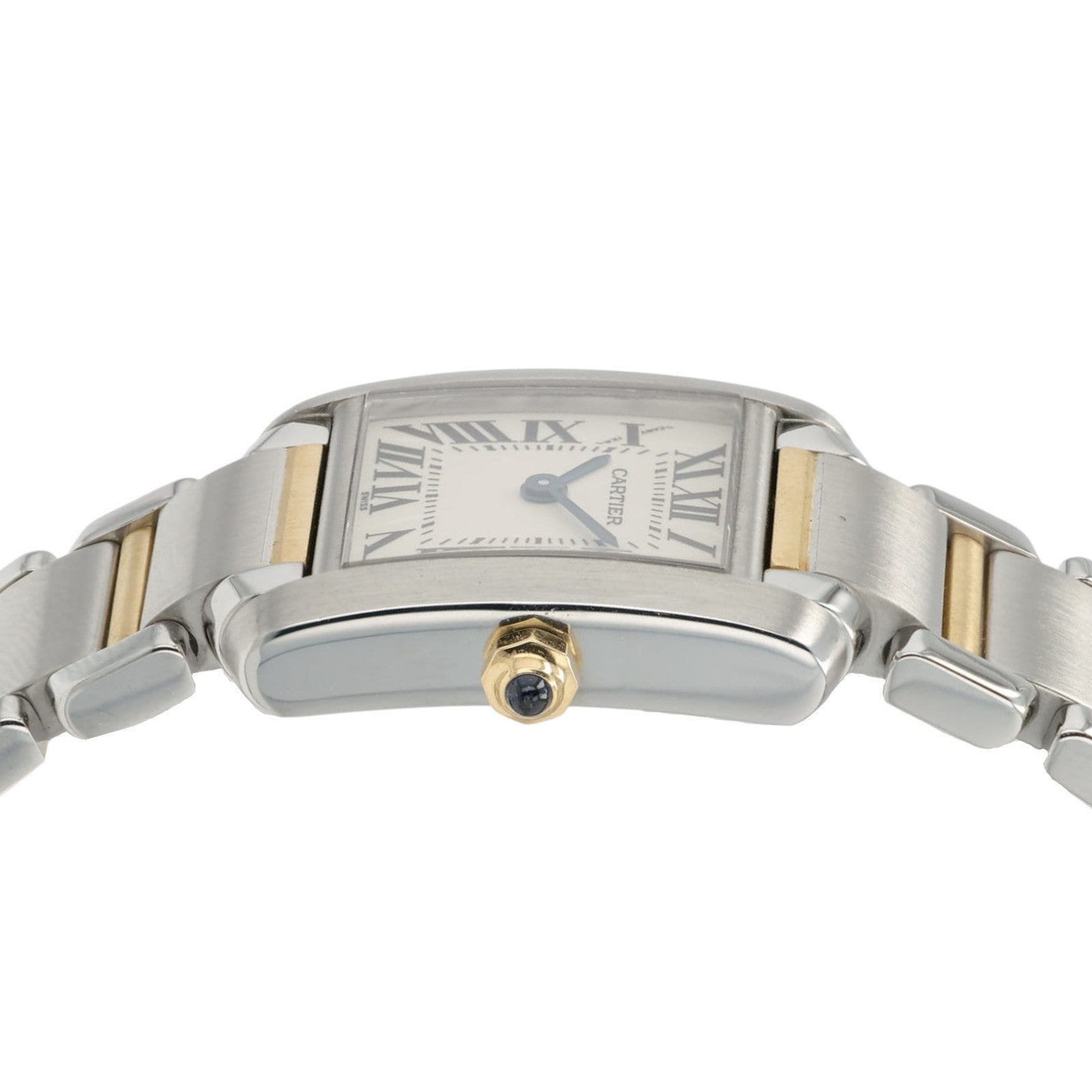 Cartier Tank Francaise Silver Color Dial Gold & Steel 20mm Quartz W51007Q4