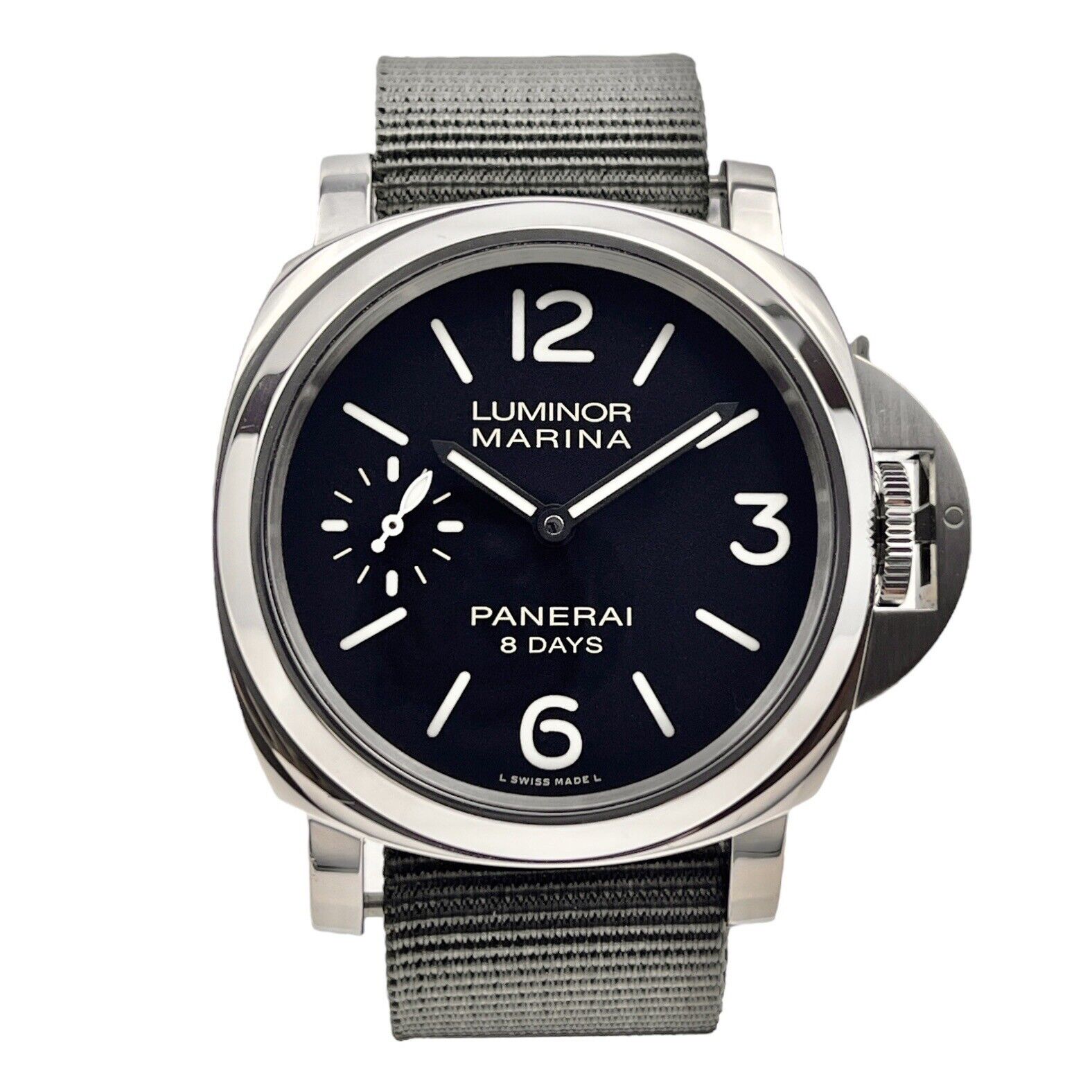 Panerai Luminor 8 Day Black Dial Stainless Steel Hand Wound 44MM PAM00510 Watch