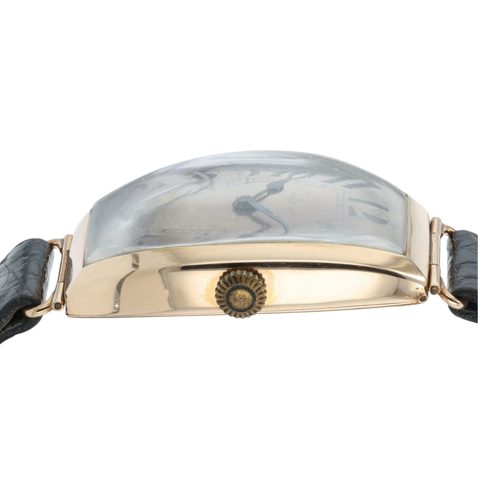 Omega 1920s Rose Gold Tonneau Vintage Wristwatch Manual Wind 583