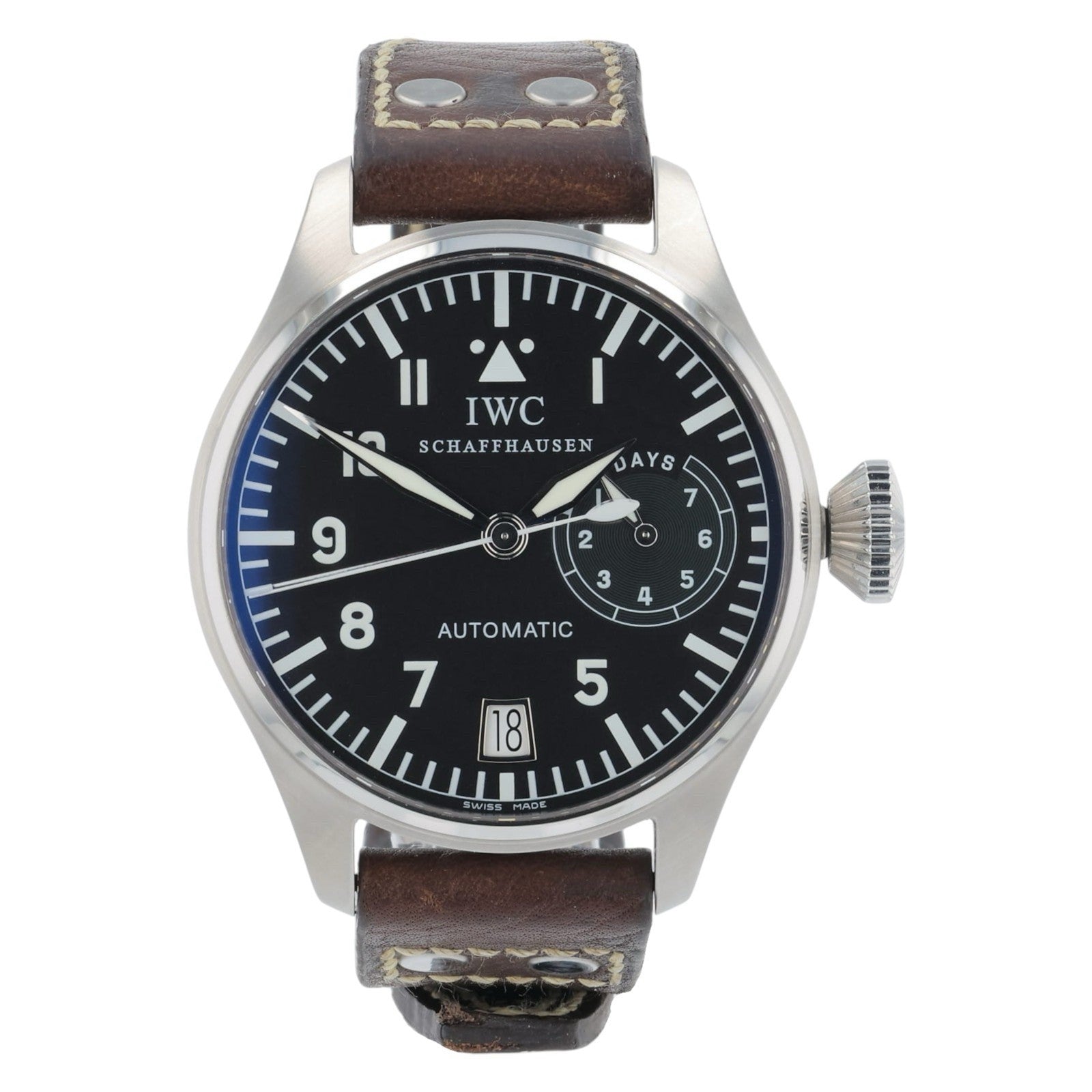 IWC Big Pilot Stainless Steel Black Dial 46mm Automatic Mens Watch IW500201