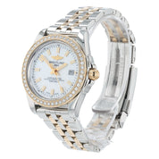 Breitling Ladies Galactic Sleek MOP Dial Gold & Steel 32mm Quartz Women’s C71330