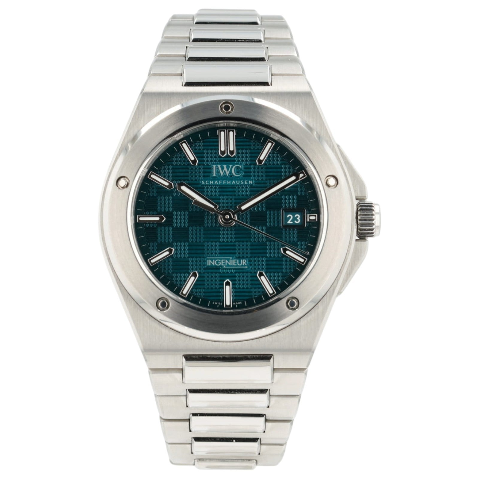 IWC Ingenieuer Aqua Dial Stainless Steel 40mm Automatic Mens Watch IW328903
