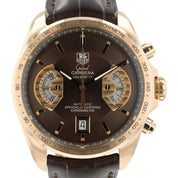 Tag Heuer Grand Carrera Brown Dial 18k Rose Gold 43mm Automatic Men’s CAV514C