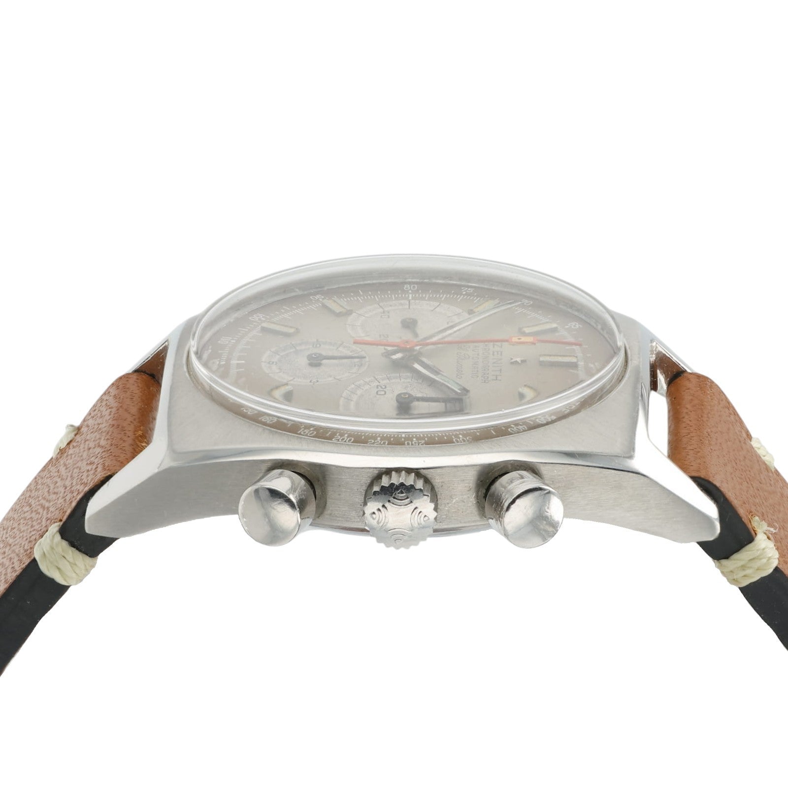 Zenith Chronograph El Primero Vintage Brown Dial Steel 37mm Automatic Mens A385
