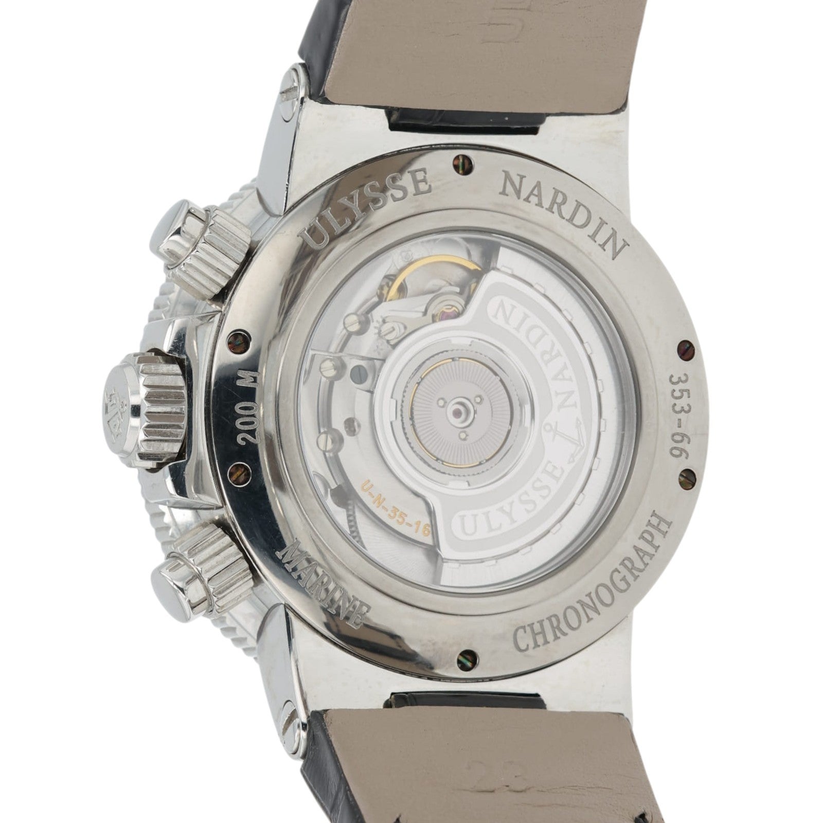 Ulysse Nardin Maxi Marine Ivory Dial Stainless Steel 41mm Automatic Mens 353-66