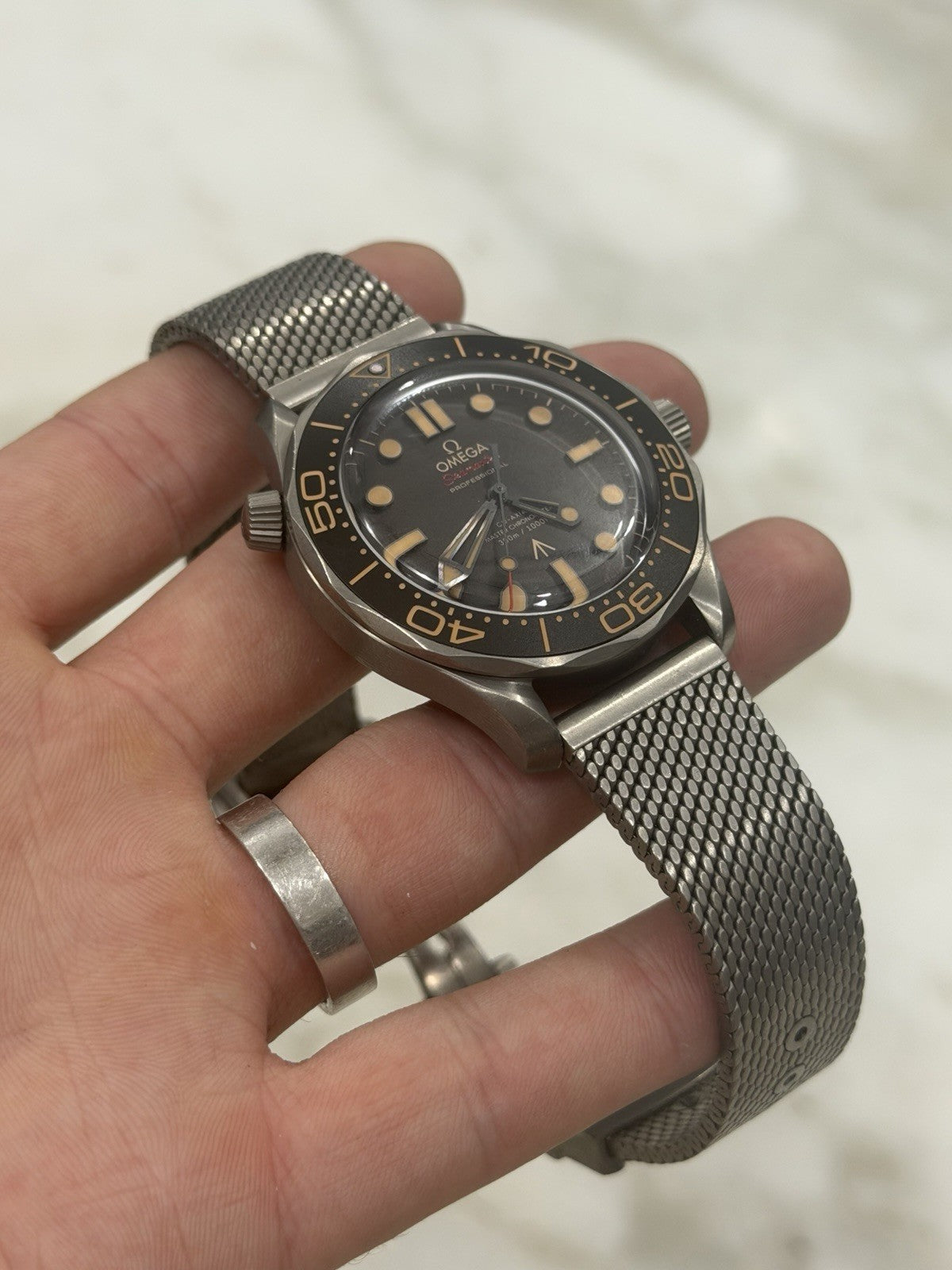 Omega Seamaster Titanium James Bond 007 No Time To Die Watch 210.90.42.20.01.001