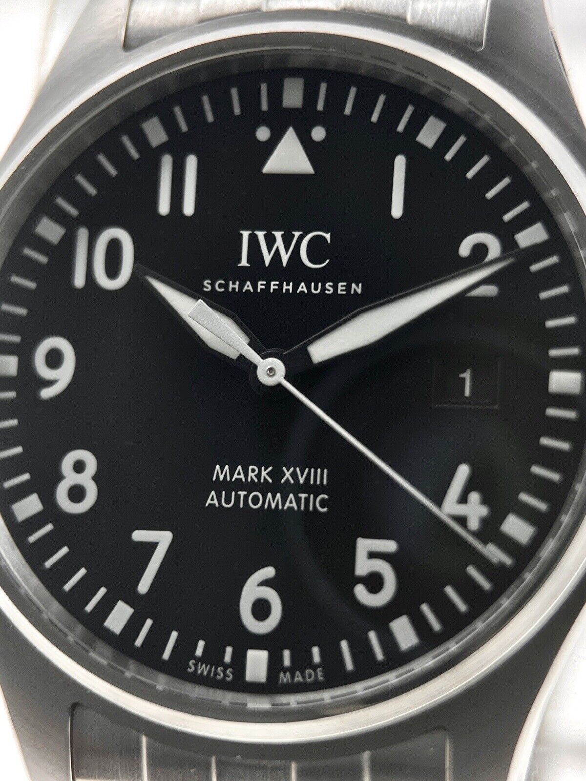 IWC Pilot Mark Xviii 40mm Black Dial Date Automatic Stainless Steel 2017 W/ B&P