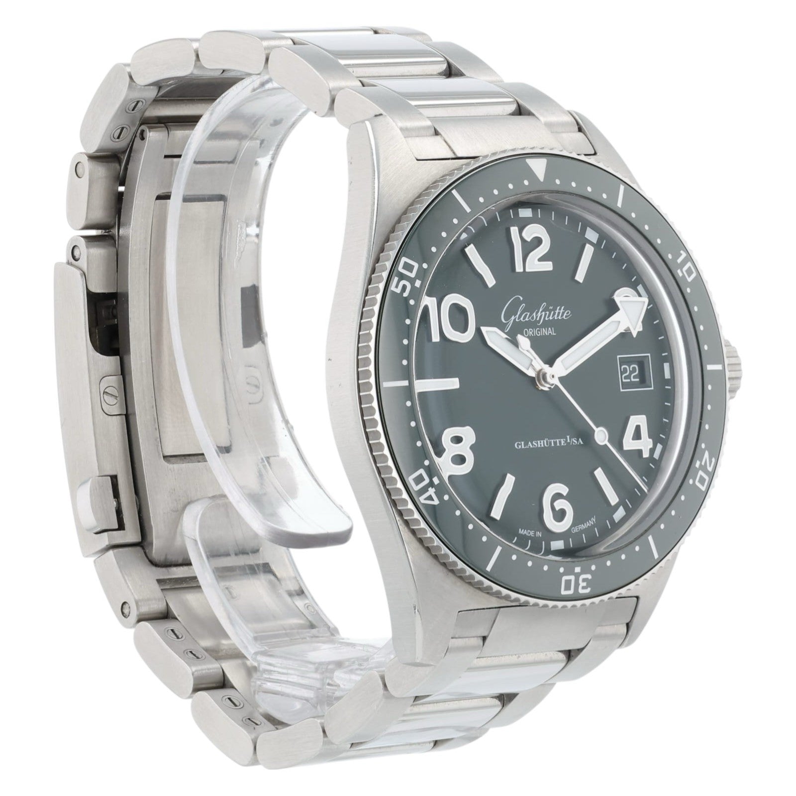 Glashutte Original SeaQ Green Dial Steel 39.5mm Automatic Men’s 39-11-13-83-70