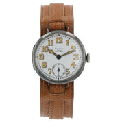 Rolex Dunklings White Dial Silver Case 33mm Manual Wind Men’s Watch