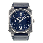 NEW Bell & Ross Blue Stainless Steel Blue Dial 41mm Automatic Men's Watch BR03