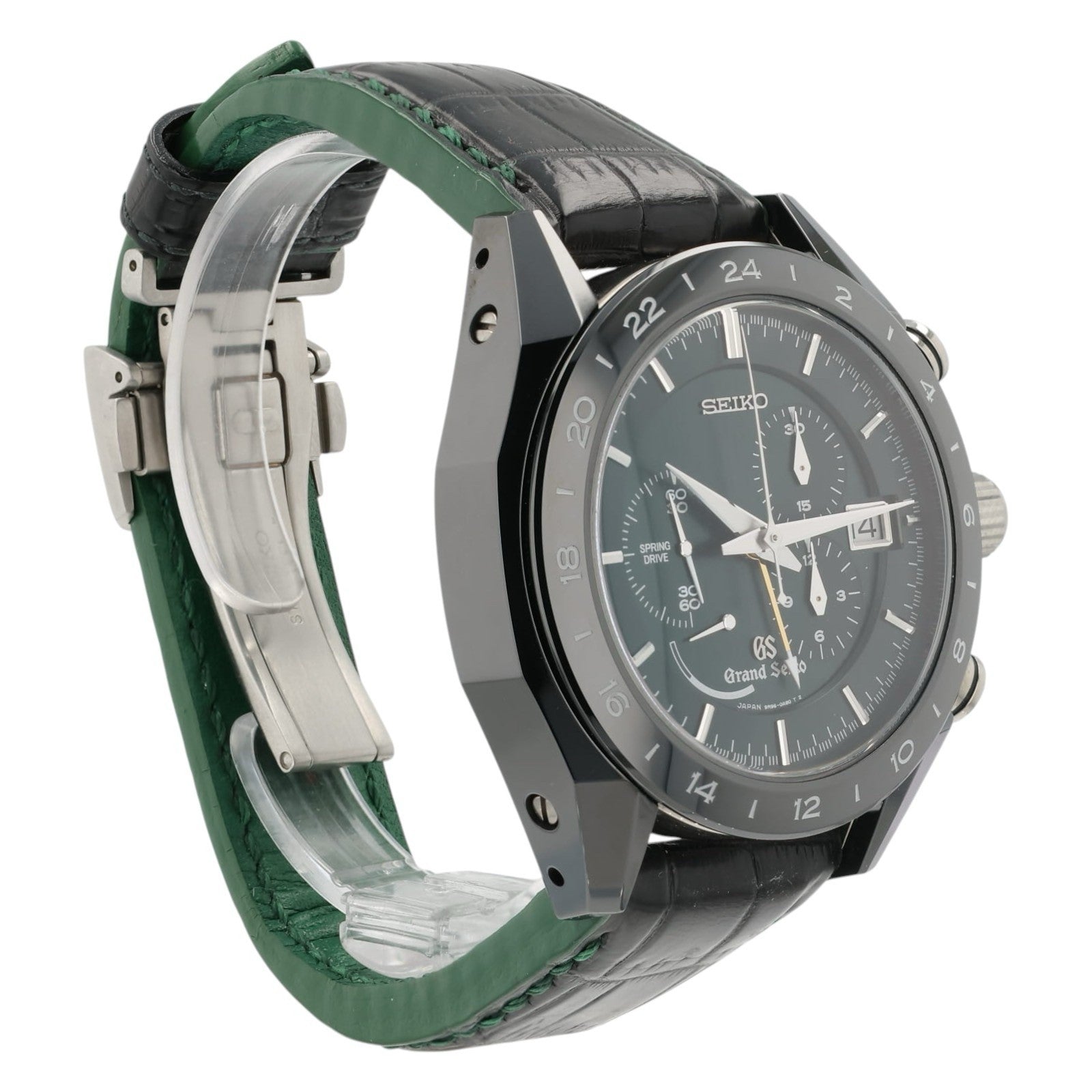 Grand Seiko Green Dial Ceramic 46mm Automatic Movement Men’s Watch SBGC017