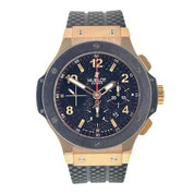 Hublot Big Bang Chronograph 18k Rose Gold Black Dial 44mm Watch 301.PB.131.RX