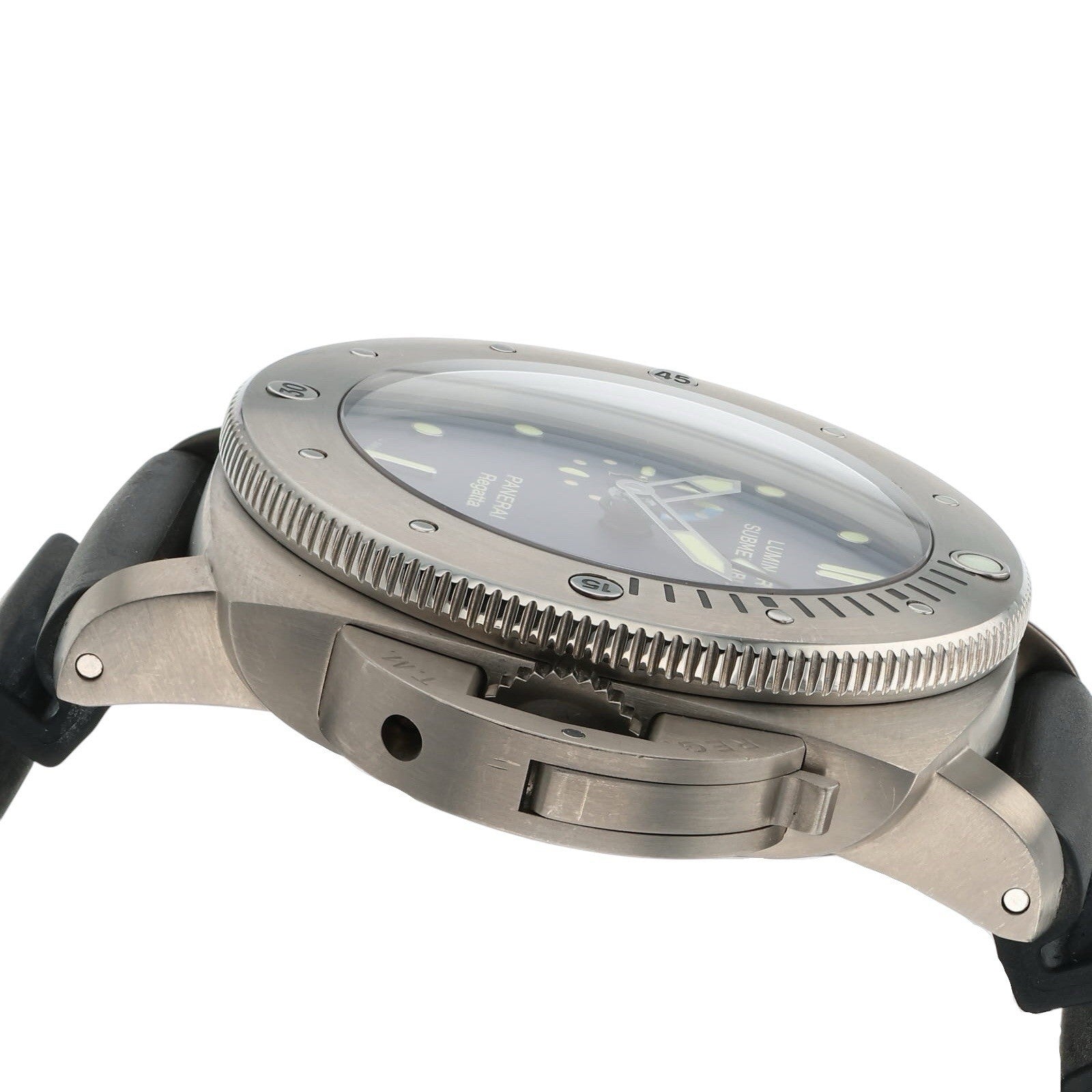 Panerai Luminor Titanium Blue Dial 47mm Automatic Movement Mens Watch PAM00371