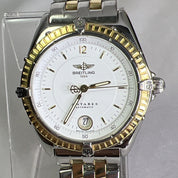 Breitling Antares White Dial Automatic Date 39mm Watch on Bracelet w/ Box