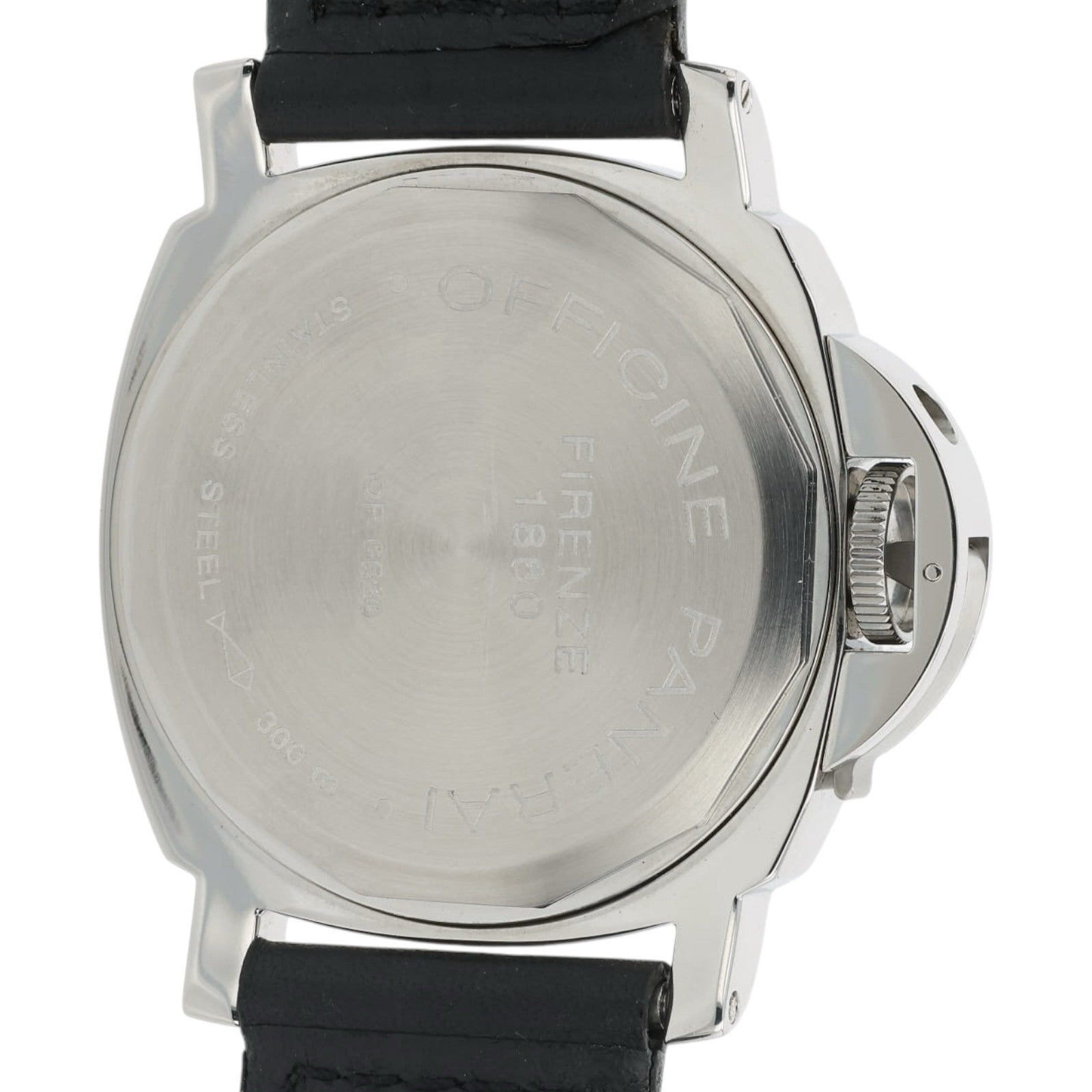 Panerai Luminor Black Dial Stainless Steel 44mm Manual Wind Mens Watch PAM0002