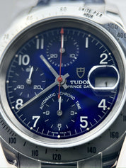 TUDOR Prince Date Chrono Time 79280 Chronograph Automatic Men's Watch Blue Dial